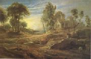 Peter Paul Rubens Landscape with a Watering Place (mk05) oil painting picture wholesale